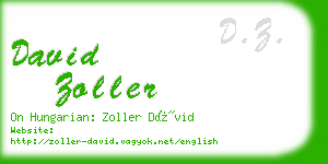 david zoller business card